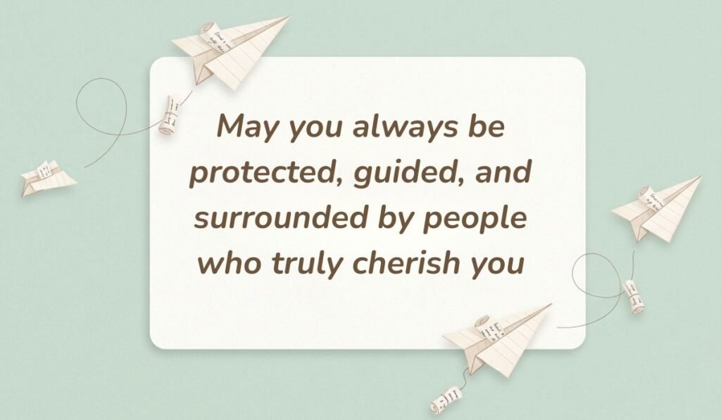 Mint green background with origami paper airplanes carrying thoughtful happy new month messages for aunt wishing she is always protected, guided, and surrounded by people who cherish her.