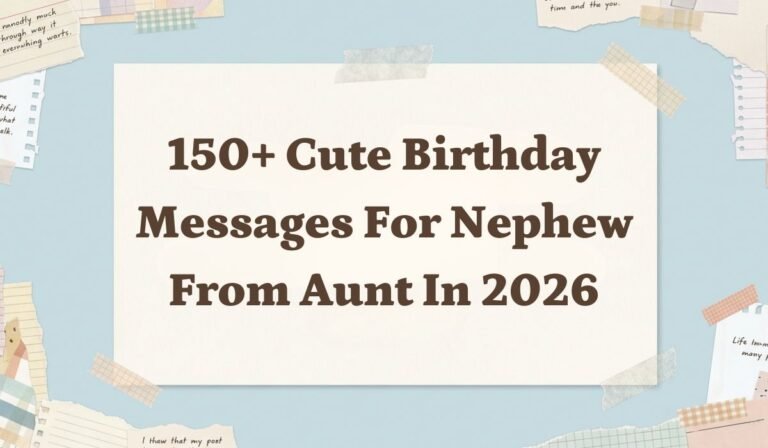 150+ Cute Birthday Messages for Nephew from Aunt in 2026