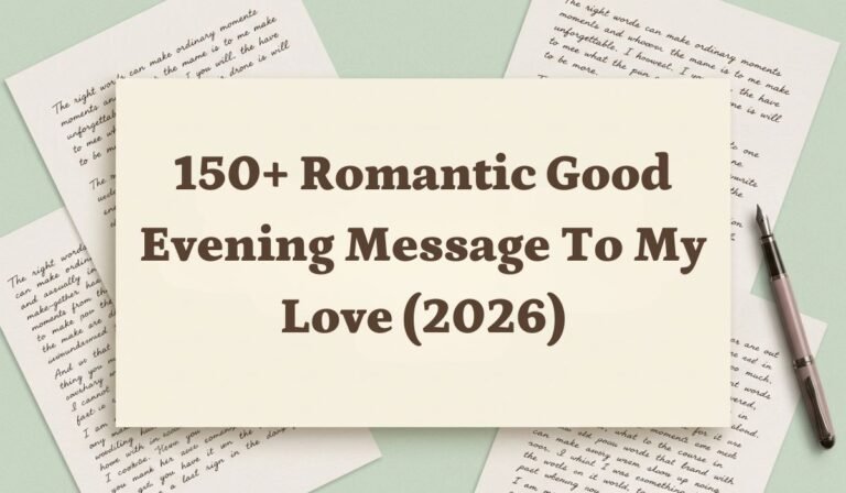 150+ Romantic Good Evening Message To My Love (2026)
