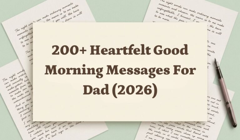 200+ Heartfelt Good Morning Messages for Dad (2026)