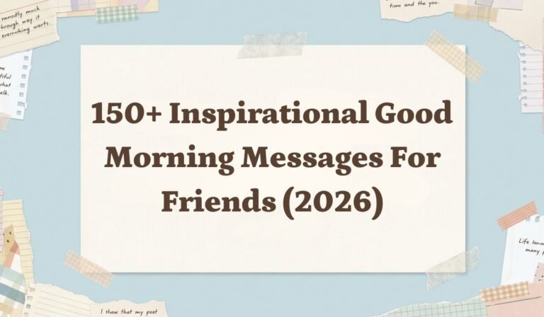 150+ Inspirational Good Morning Messages for Friends (2026)