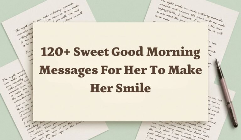 120+ Sweet Good Morning Messages for Her to Make Her Smile