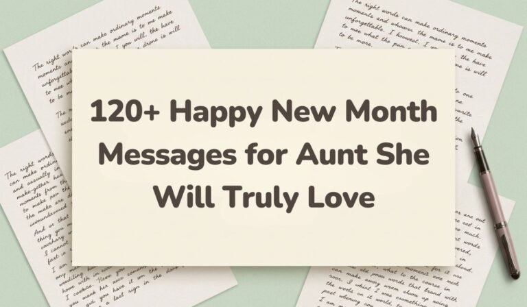 120+ Happy New Month Messages for Aunt She Will Truly Love