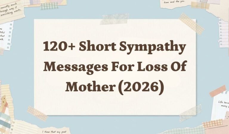 120+ Short Sympathy Messages for Loss of Mother (2026)