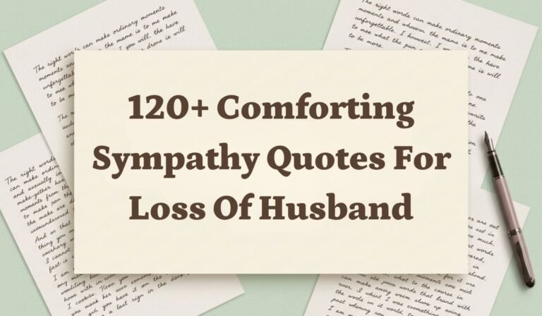 120+ Comforting Sympathy Quotes for Loss of Husband