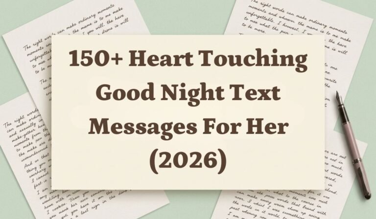 150+ Heart Touching Good Night Text Messages for Her (2026)