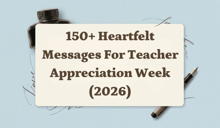 150+ Heartfelt Messages for Teacher Appreciation Week (2026)