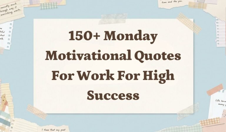 150+ Monday Motivational Quotes for Work for High Success