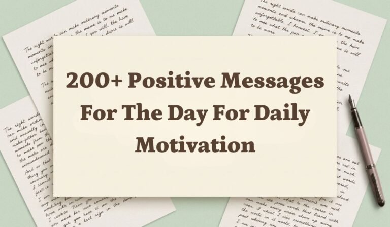200+ Positive Messages for the Day for Daily Motivation