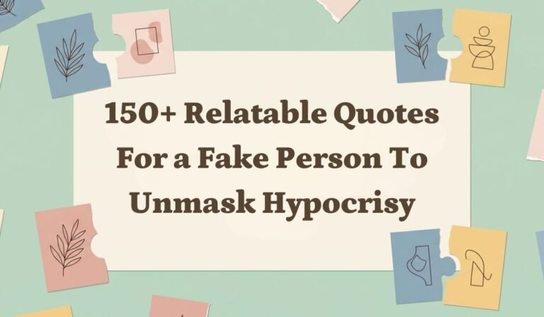 150+ Relatable Quotes for a Fake Person to Unmask Hypocrisy