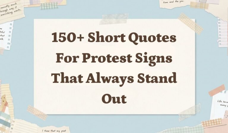 150+ Short Quotes for Protest Signs that Always Stand Out