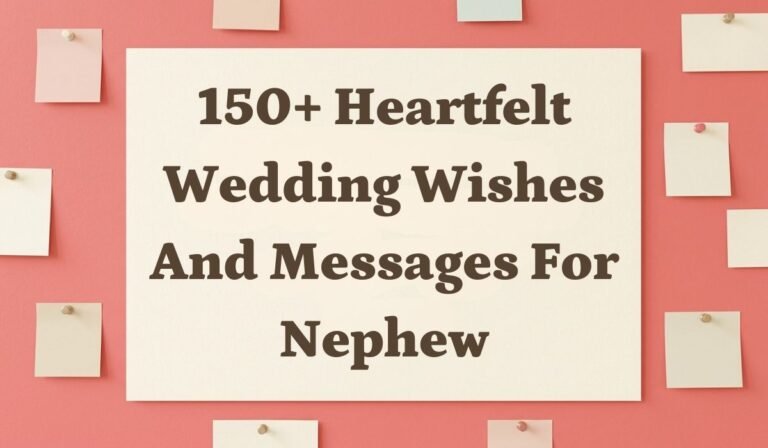 150+ Heartfelt Wedding Wishes and Messages for Nephew