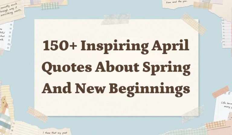 150+ Inspiring April quotes About Spring and New Beginnings